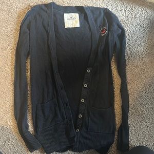 Hollister navy cardigan